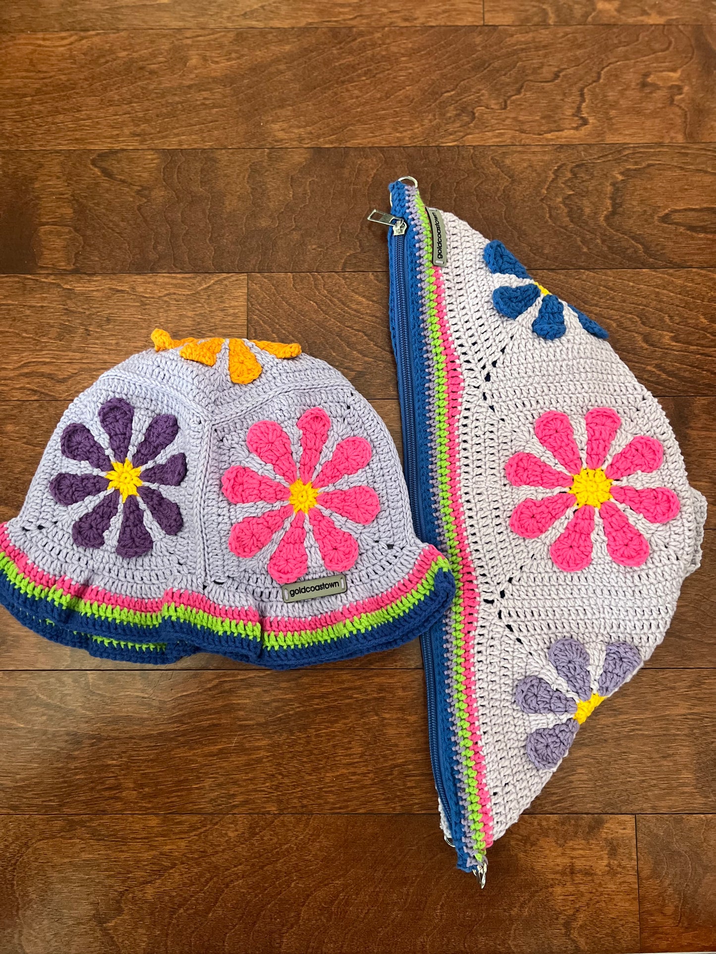 Crochet Hat and Fanny Pack (Both Hand Made)