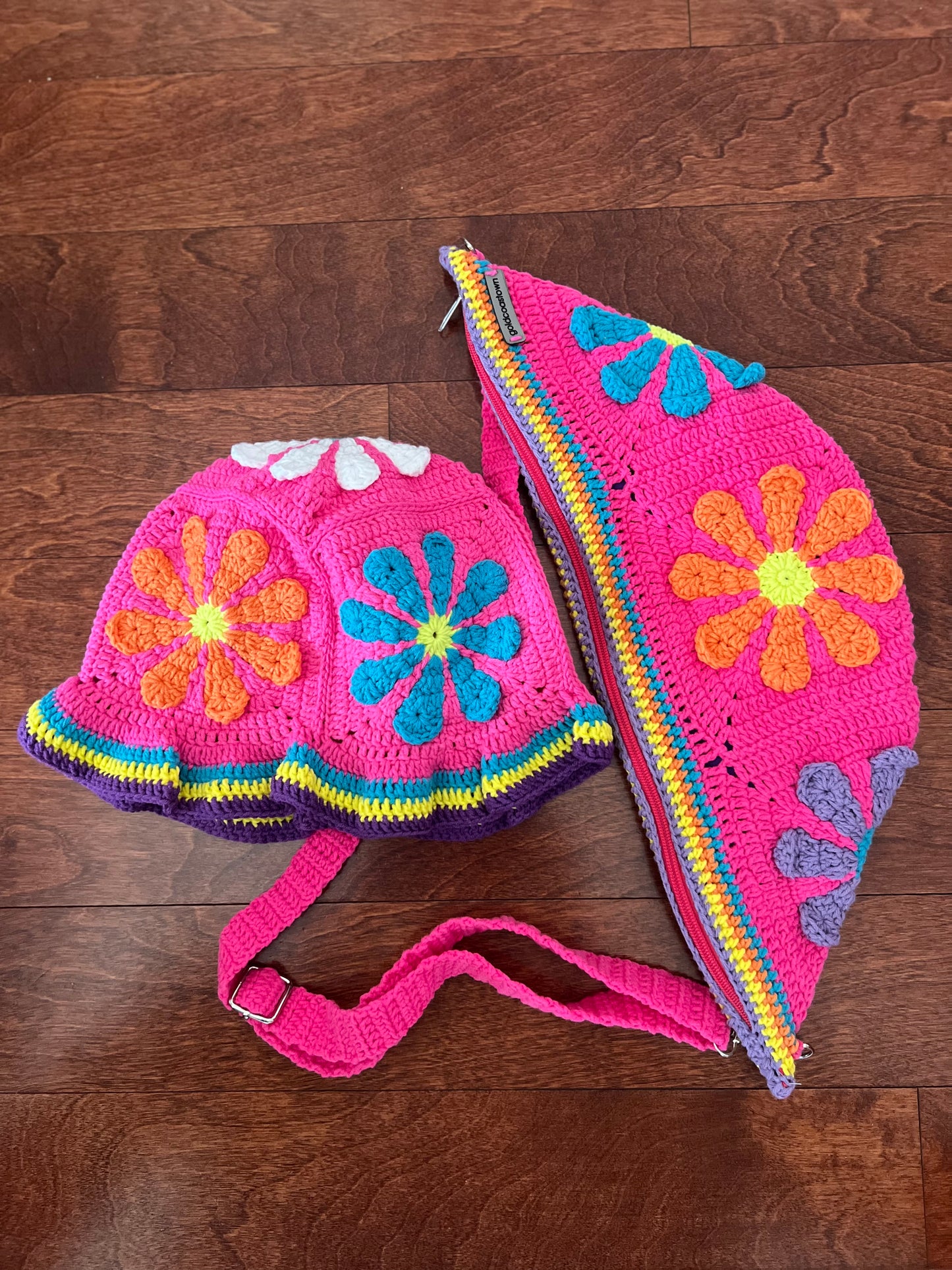 Crochet Hat and Fanny Pack (Both Hand Made)