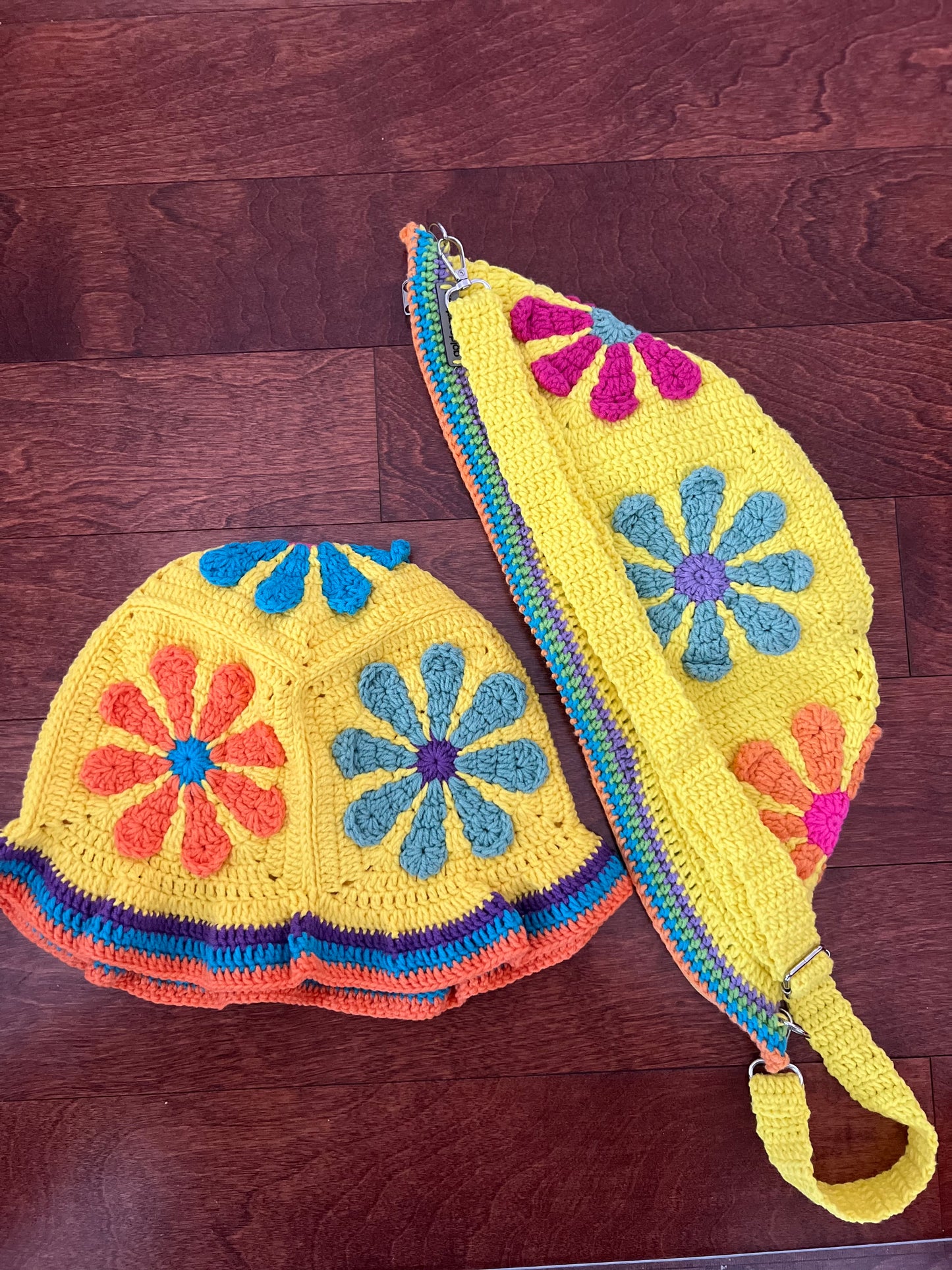 Crochet Hat and Fanny Pack (Both Hand Made)